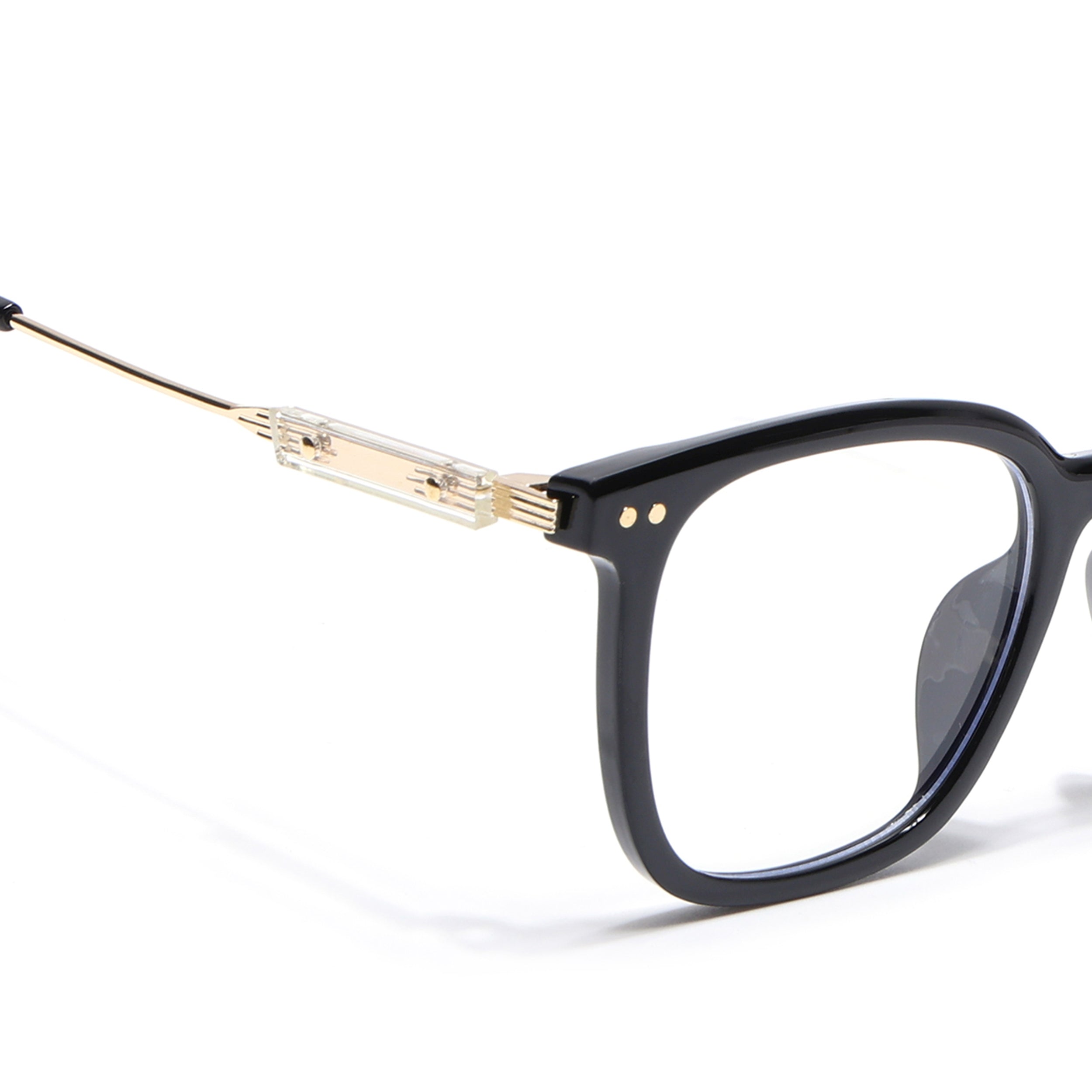 Voyage Black Square Eyeglasses for Men & Women (TR83022MG3861-C1)