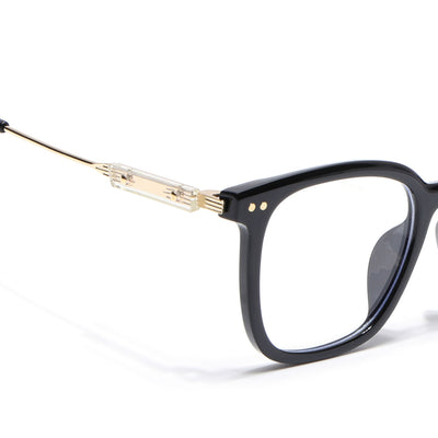 Voyage Black Square Eyeglasses for Men & Women (TR83022MG3861-C1)