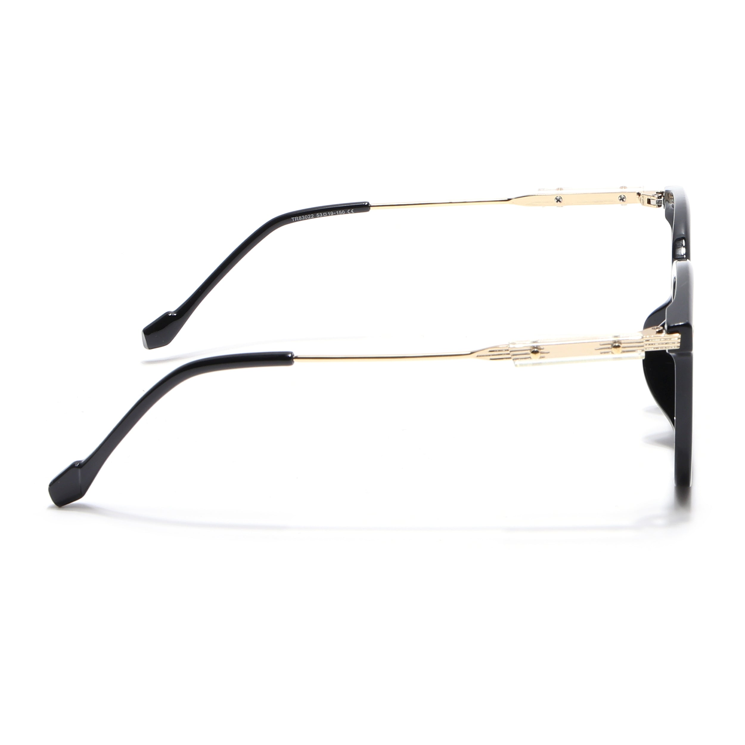 Voyage Black Square Eyeglasses for Men & Women (TR83022MG3861-C1)