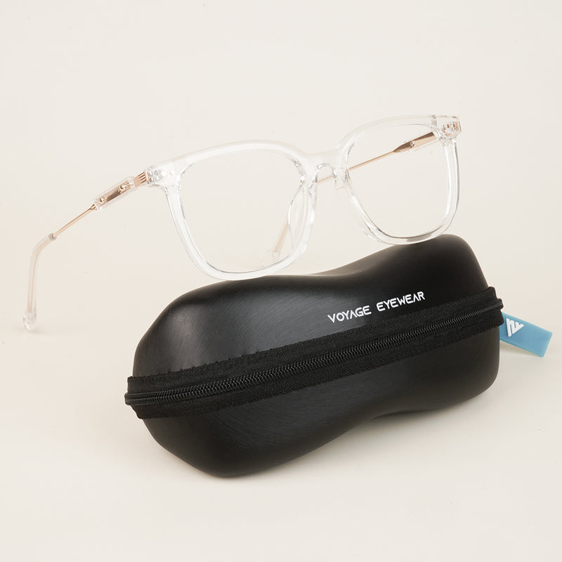 Voyage Clear Square Eyeglasses for Men & Women (TR83022MG3863-C4)