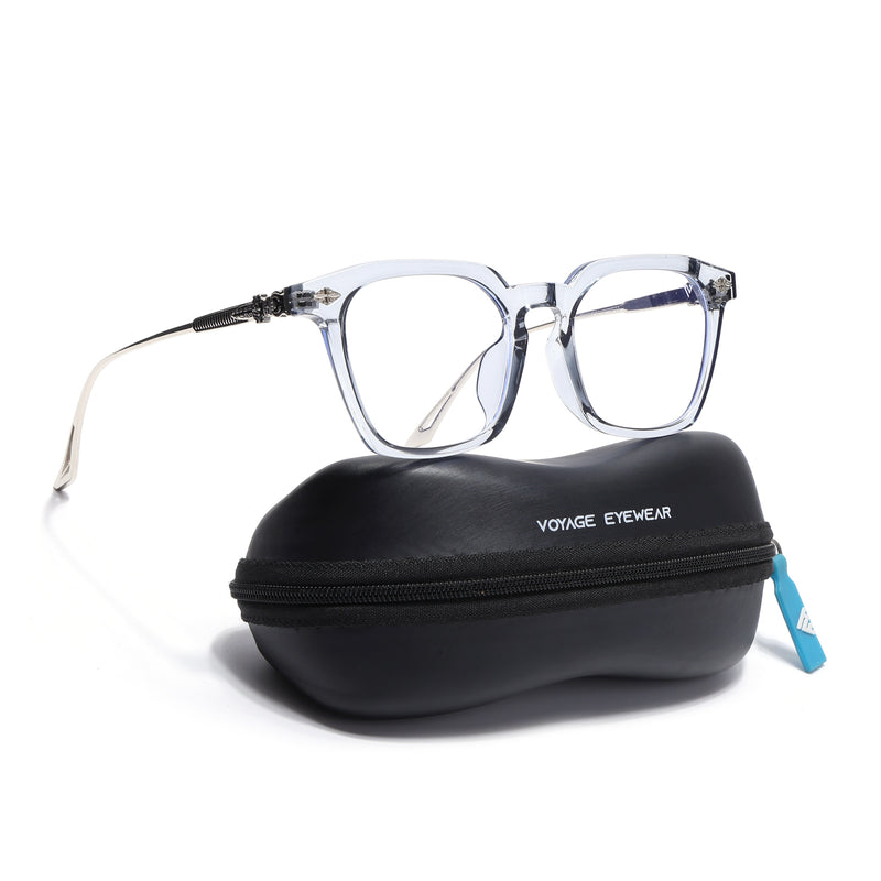 Voyage Blue Square Eyeglasses for Men & Women for Men & Women (TR83025MG3868-C3)