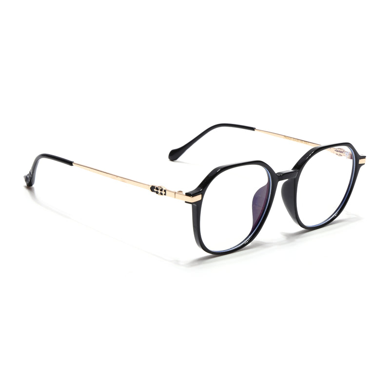 Voyage Glam Shine Black Square Eyeglasses for Men & Women (TR83025MG4671-C4)