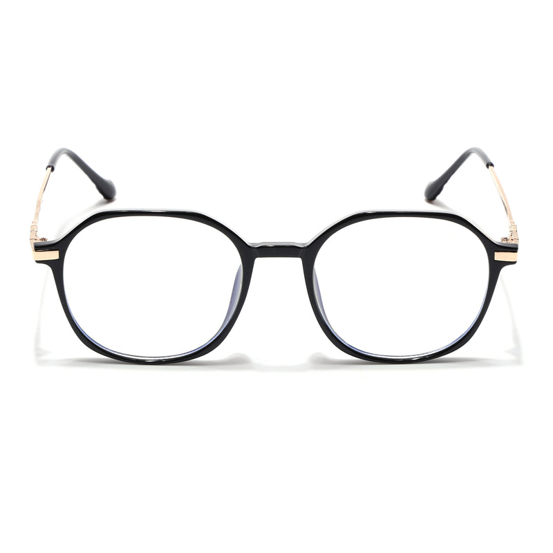 Voyage Glam Shine Black Square Eyeglasses for Men & Women (TR83025MG4671-C4)