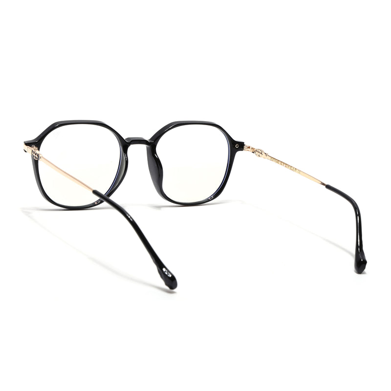Voyage Glam Shine Black Square Eyeglasses for Men & Women (TR83025MG4671-C4)