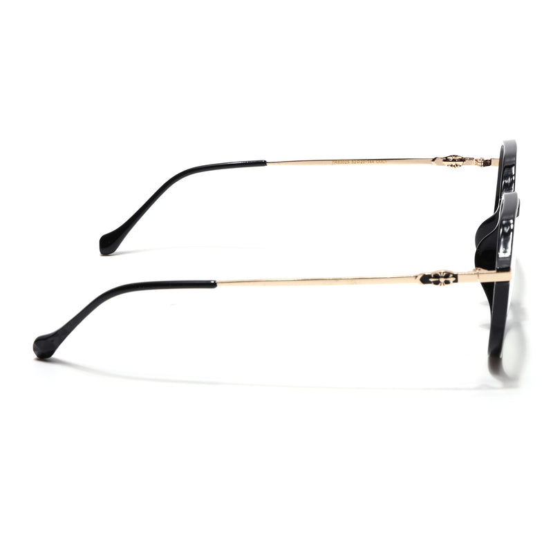 Voyage Glam Shine Black Square Eyeglasses for Men & Women (TR83025MG4671-C4)