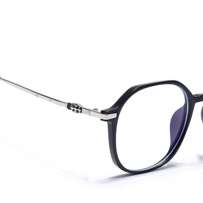 Voyage Glam Matt Black Square Eyeglasses for Men & Women (TR83025MG4672-C5)