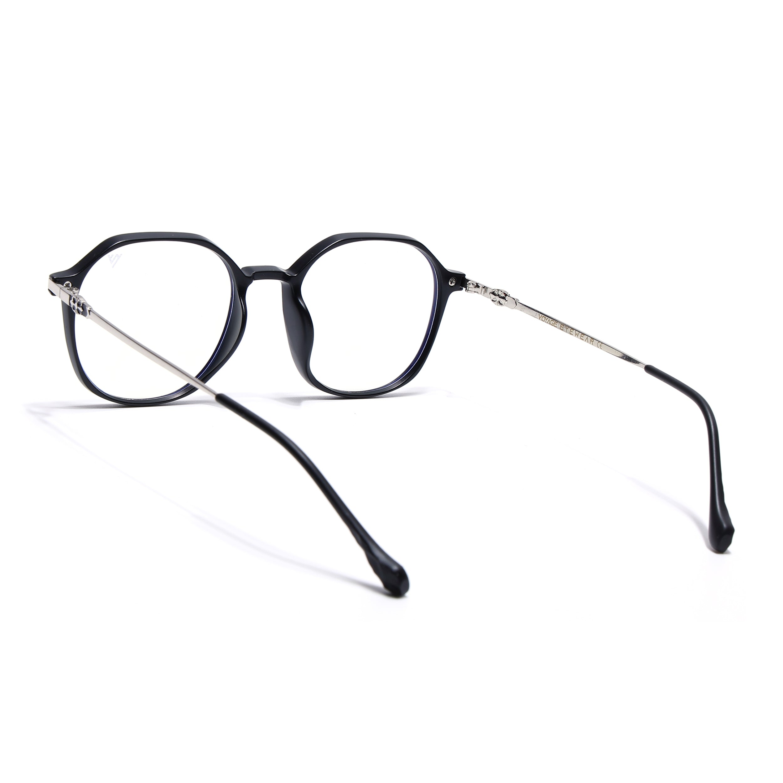 Voyage Glam Matt Black Square Eyeglasses for Men & Women (TR83025MG4672-C5)