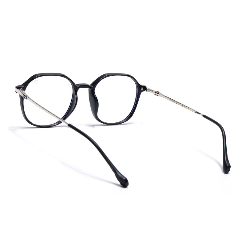 Voyage Glam Matt Black Square Eyeglasses for Men & Women (TR83025MG4672-C5)