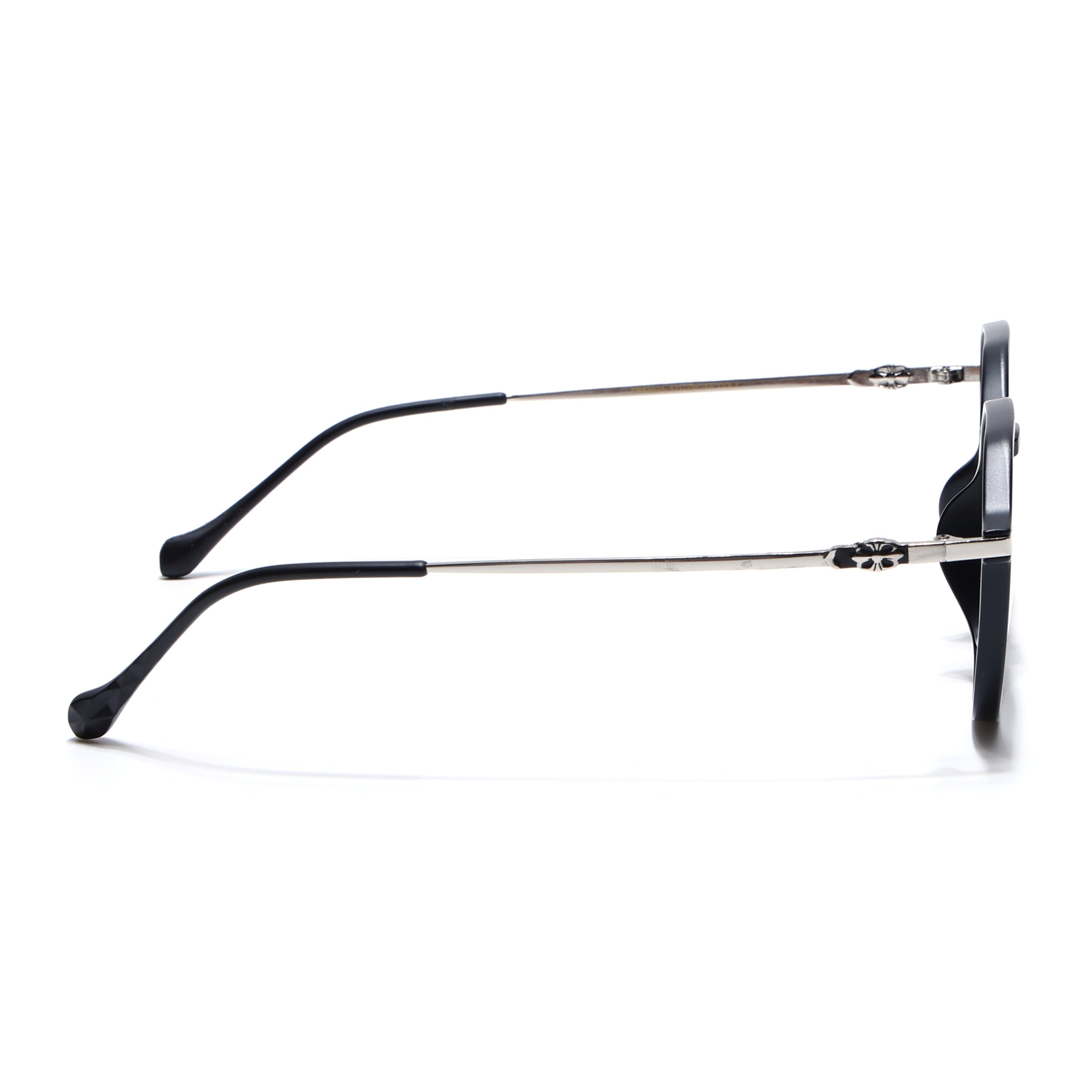 Voyage Glam Matt Black Square Eyeglasses for Men & Women (TR83025MG4672-C5)