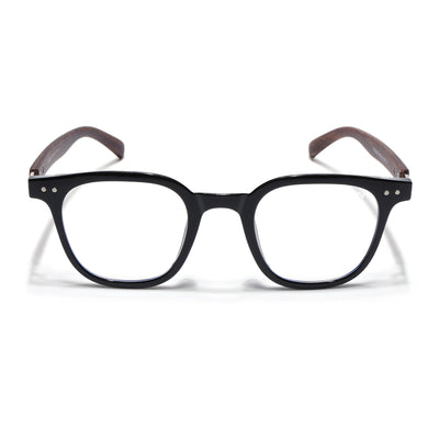 Voyage Black Square Eyeglasses for Men & Women (TR83026MG3854-C1)