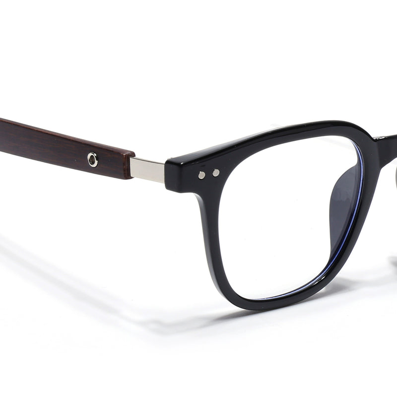 Voyage Black Square Eyeglasses for Men & Women (TR83026MG3854-C1)