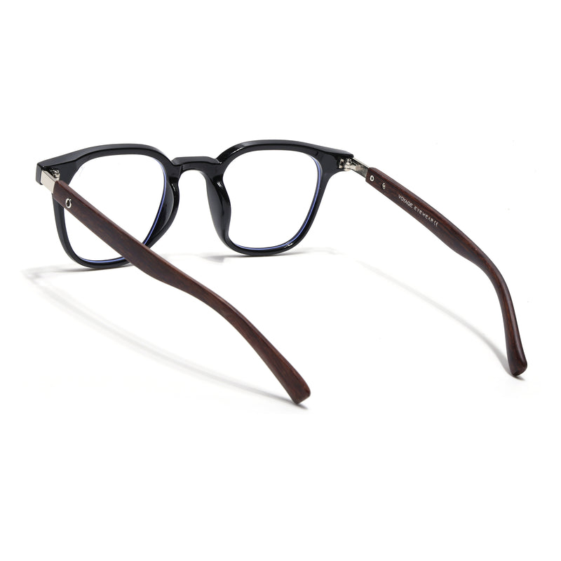 Voyage Black Square Eyeglasses for Men & Women (TR83026MG3854-C1)