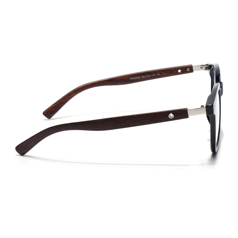Voyage Black Square Eyeglasses for Men & Women (TR83026MG3854-C1)