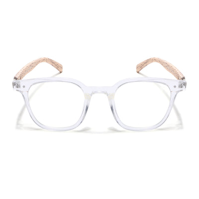 Voyage Clear Square Eyeglasses for Men & Women (TR83026MG3855-C2)
