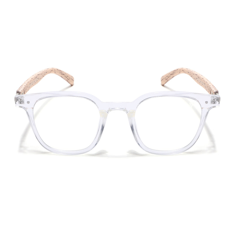 Voyage Clear Square Eyeglasses for Men & Women (TR83026MG3855-C2)