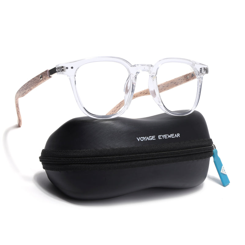 Voyage Clear Square Eyeglasses for Men & Women (TR83026MG3855-C2)