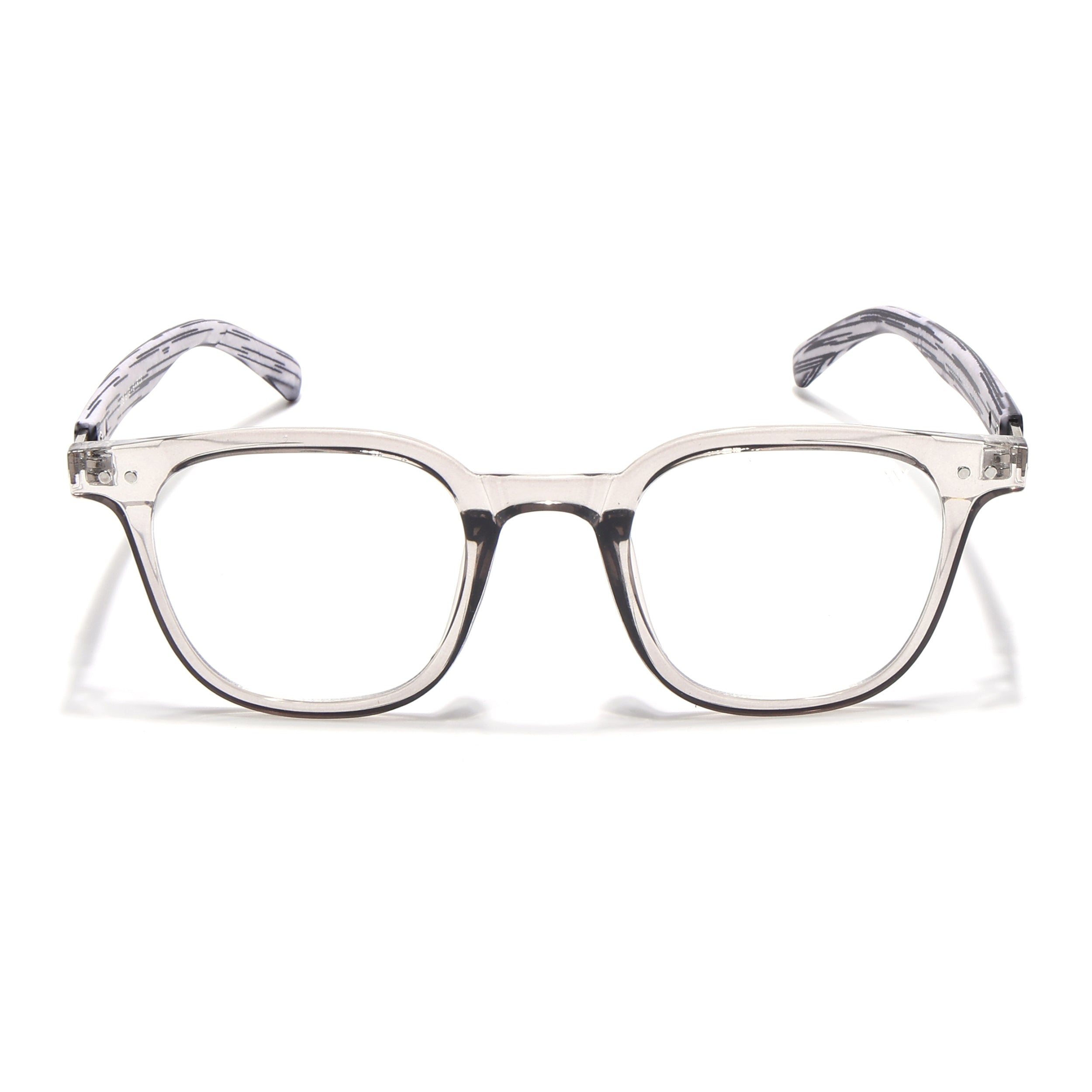 Voyage Grey Square Eyeglasses for Men & Women (TR83026MG3856-C3)