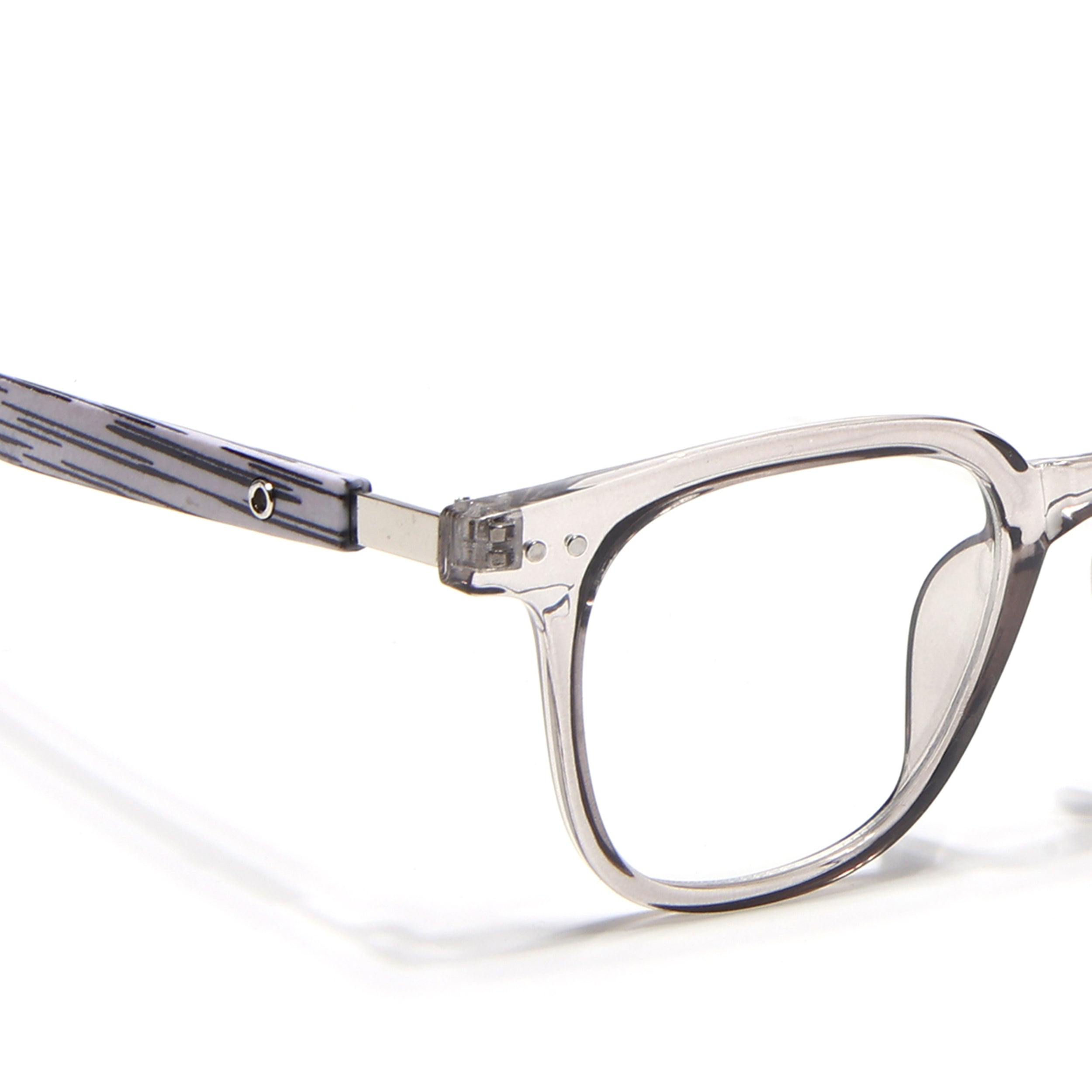 Voyage Grey Square Eyeglasses for Men & Women (TR83026MG3856-C3)