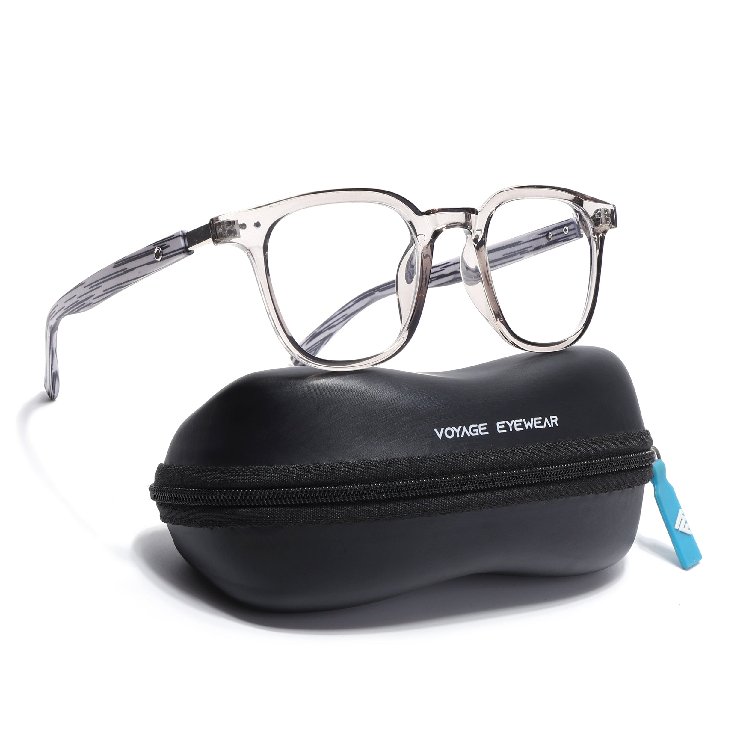 Voyage Grey Square Eyeglasses for Men & Women (TR83026MG3856-C3)