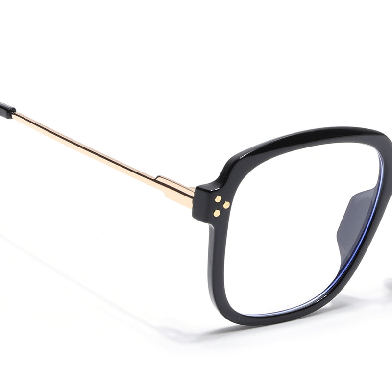 Voyage Glam Black Oversize Eyeglasses for Men & Women (TR83027MG3850-C1)