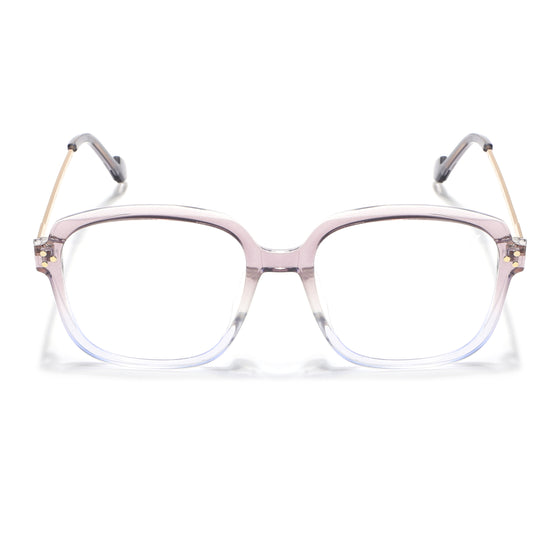 Voyage Glam Purple & Clear Oversize Eyeglasses for Men & Women (TR83027MG3851-C2)