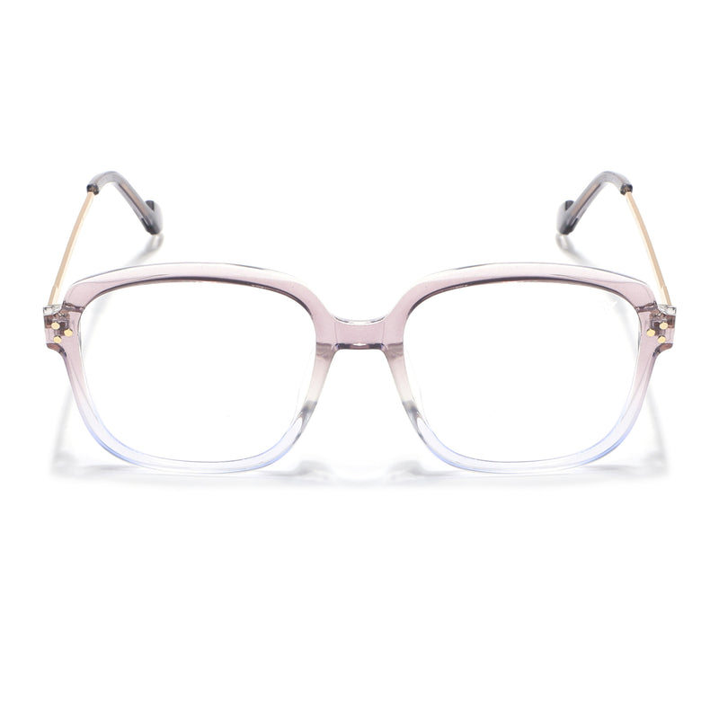 Voyage Glam Purple & Clear Oversize Eyeglasses for Men & Women (TR83027MG3851-C2)