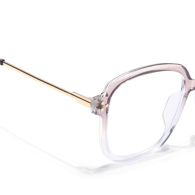Voyage Glam Purple & Clear Oversize Eyeglasses for Men & Women (TR83027MG3851-C2)
