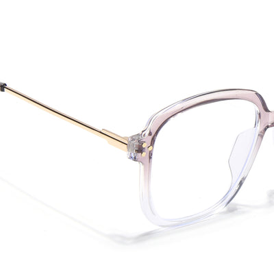 Voyage Glam Purple & Clear Oversize Eyeglasses for Men & Women (TR83027MG3851-C2)