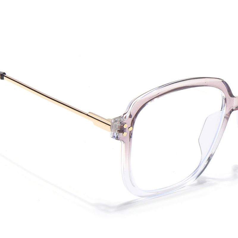Voyage Glam Purple & Clear Oversize Eyeglasses for Men & Women (TR83027MG3851-C2)
