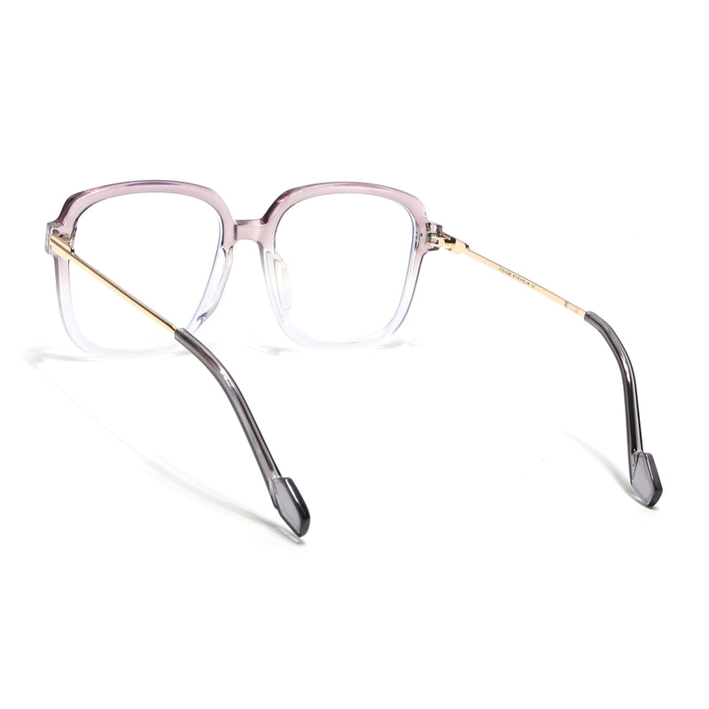Voyage Glam Purple & Clear Oversize Eyeglasses for Men & Women (TR83027MG3851-C2)
