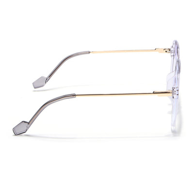 Voyage Glam Purple & Clear Oversize Eyeglasses for Men & Women (TR83027MG3851-C2)