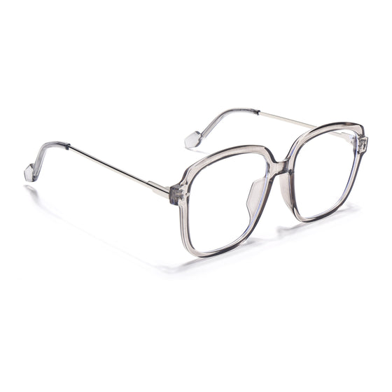 Voyage Glam Grey Oversize Eyeglasses for Men & Women (TR83027MG3852-C3)