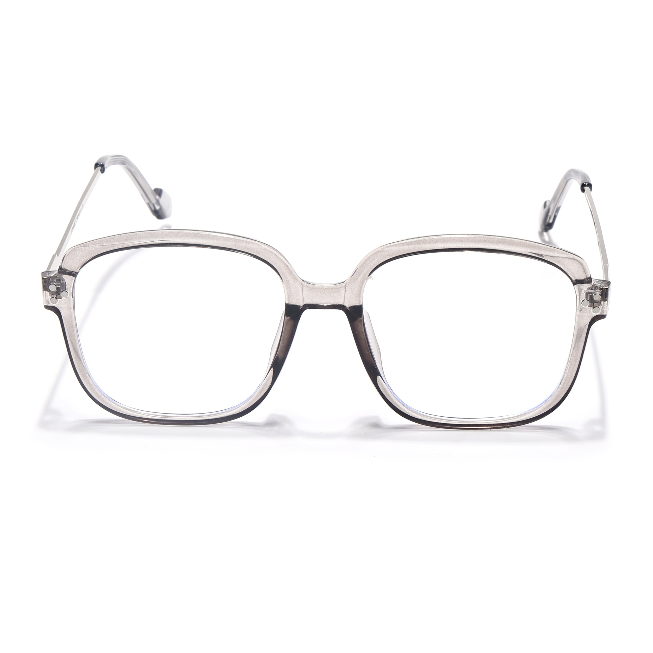 Voyage Glam Grey Oversize Eyeglasses for Men & Women (TR83027MG3852-C3)
