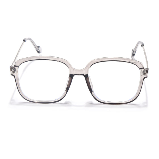 Voyage Glam Grey Oversize Eyeglasses for Men & Women (TR83027MG3852-C3)