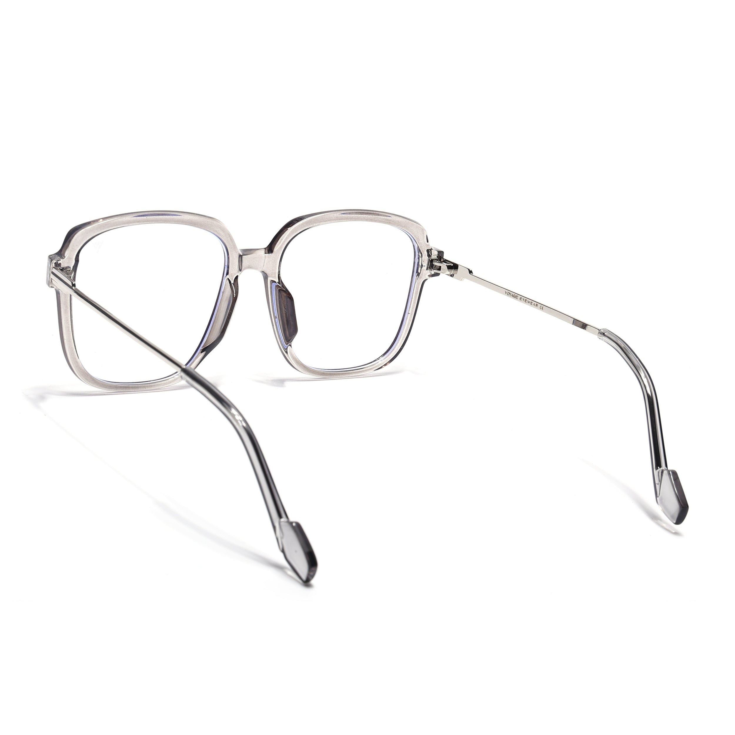 Voyage Glam Grey Oversize Eyeglasses for Men & Women (TR83027MG3852-C3)
