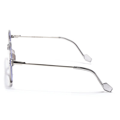 Voyage Glam Grey Oversize Eyeglasses for Men & Women (TR83027MG3852-C3)