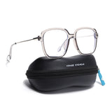 Voyage Glam Grey Oversize Eyeglasses for Men & Women (TR83027MG3852-C3)