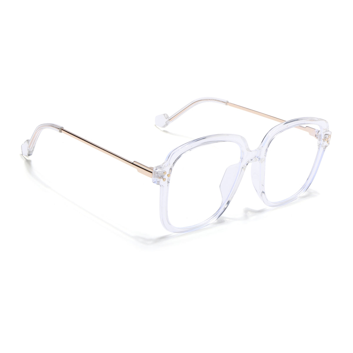 Voyage Glam Clear Oversize Eyeglasses for Men & Women (TR83027MG3853-C4)