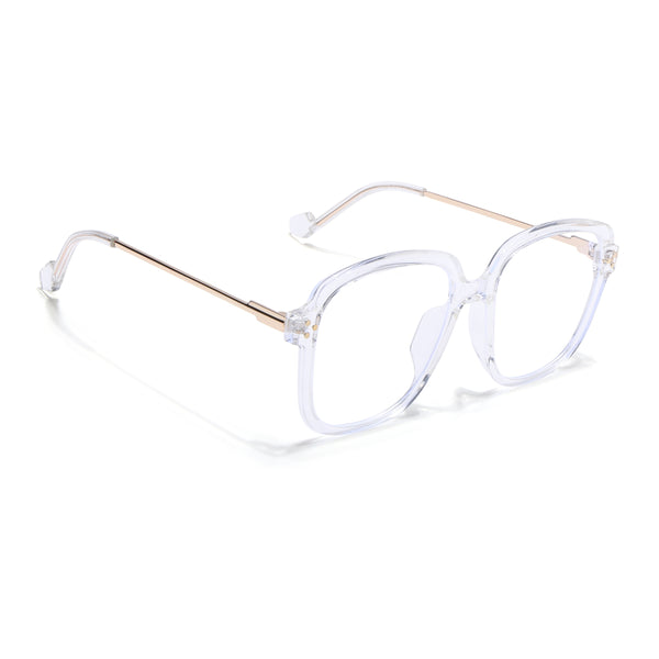 Voyage Glam Clear Oversize Eyeglasses for Men & Women (TR83027MG3853-C4)