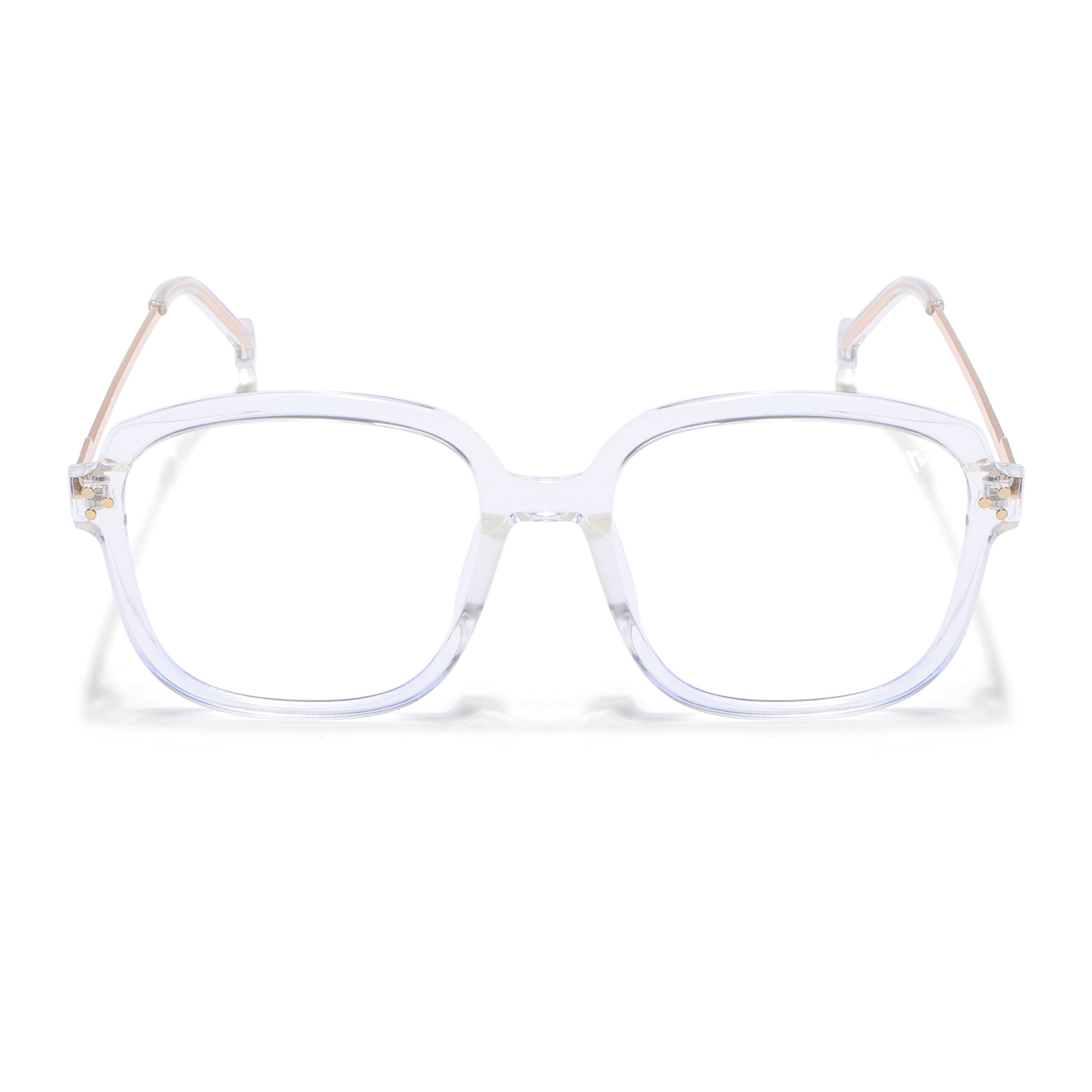 Voyage Glam Clear Oversize Eyeglasses for Men & Women (TR83027MG3853-C4)