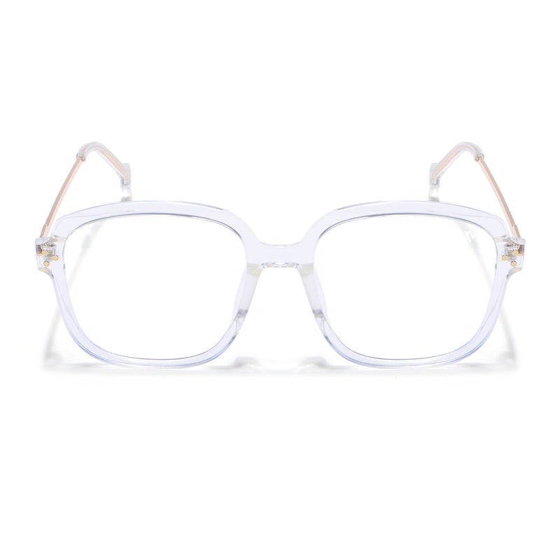 Voyage Glam Clear Oversize Eyeglasses for Men & Women (TR83027MG3853-C4)