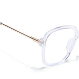 Voyage Glam Clear Oversize Eyeglasses for Men & Women (TR83027MG3853-C4)