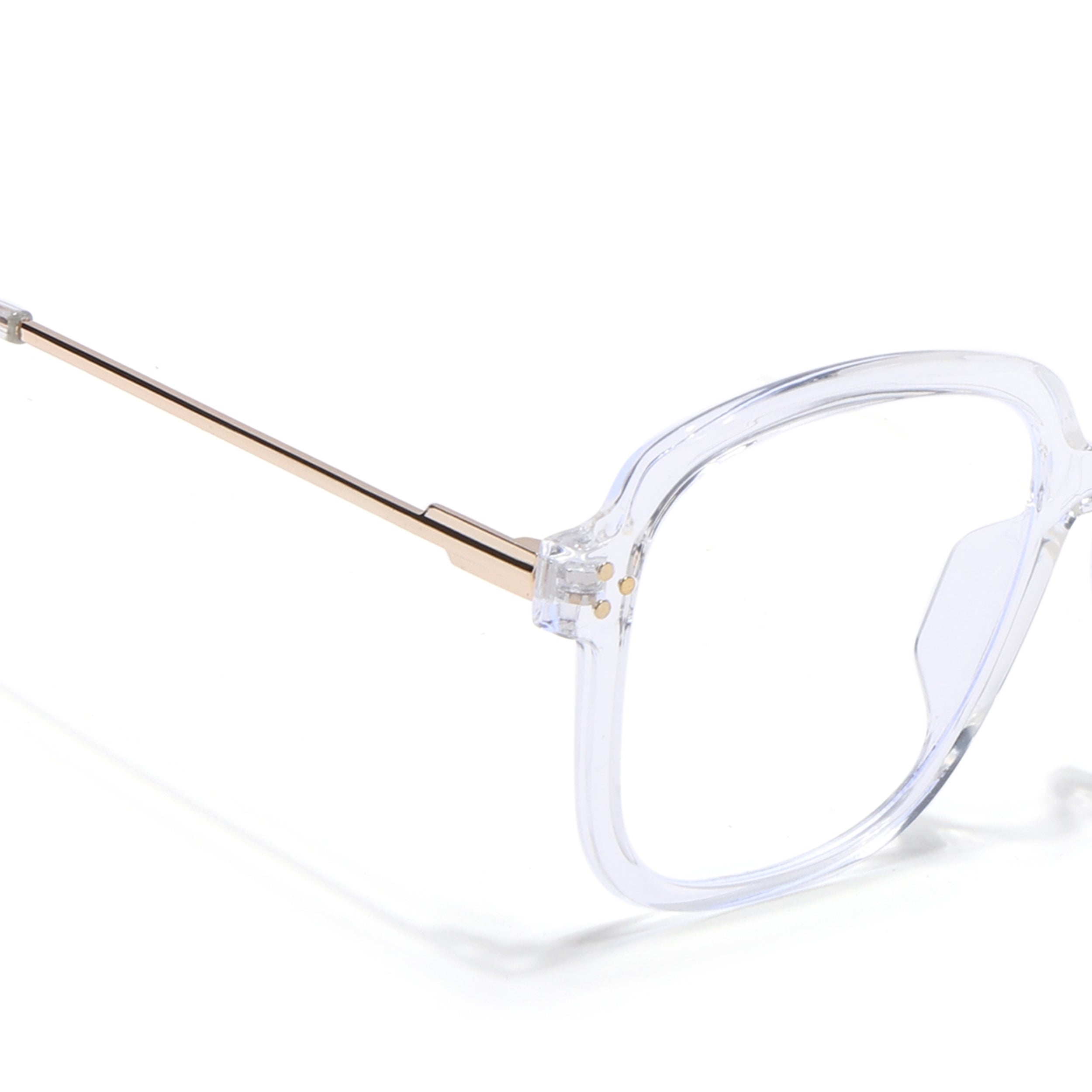 Voyage Glam Clear Oversize Eyeglasses for Men & Women (TR83027MG3853-C4)