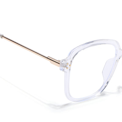 Voyage Glam Clear Oversize Eyeglasses for Men & Women (TR83027MG3853-C4)