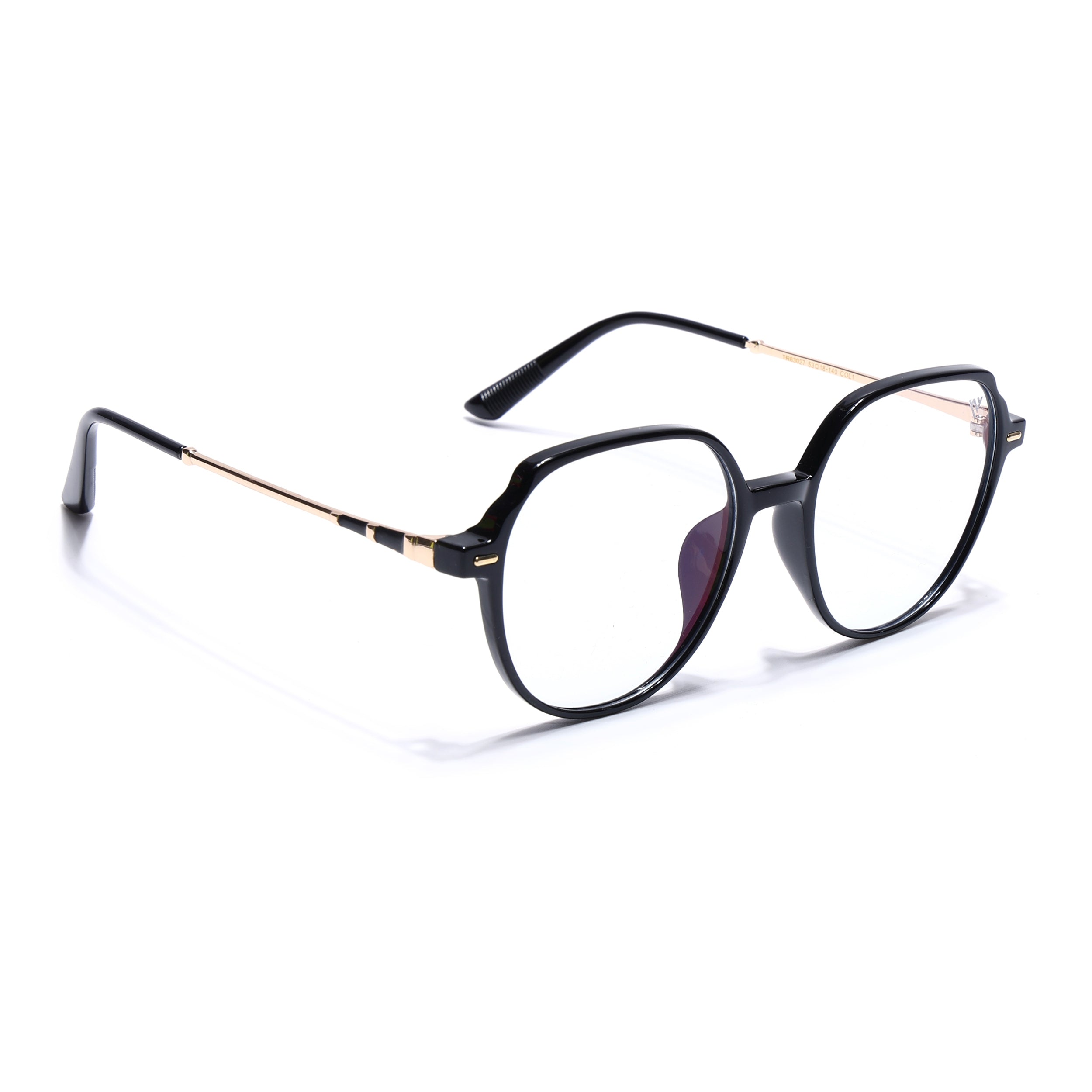 Voyage Glam Shine Black Square Eyeglasses for Men & Women (TR83027MG4678-C5)