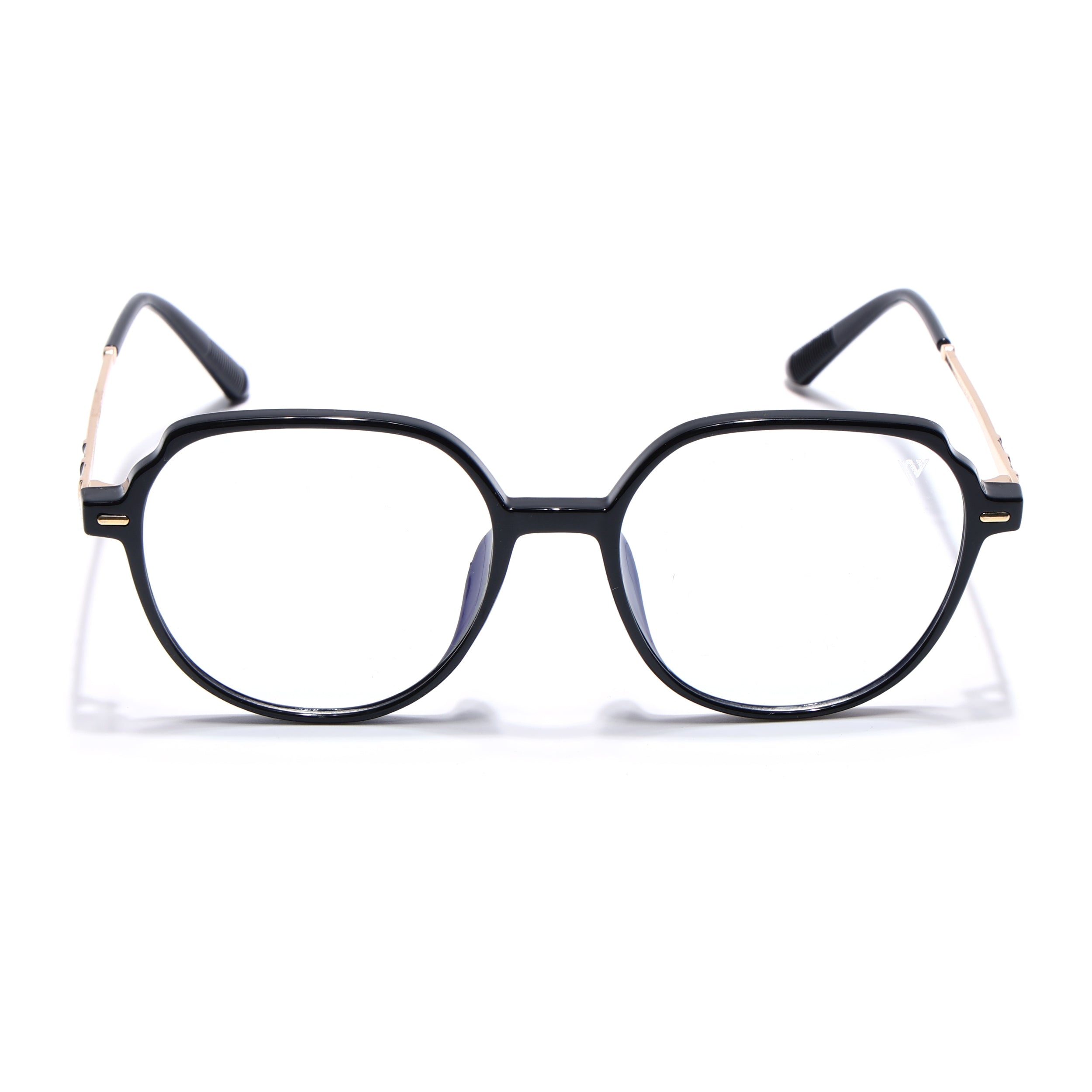 Voyage Glam Shine Black Square Eyeglasses for Men & Women (TR83027MG4678-C5)