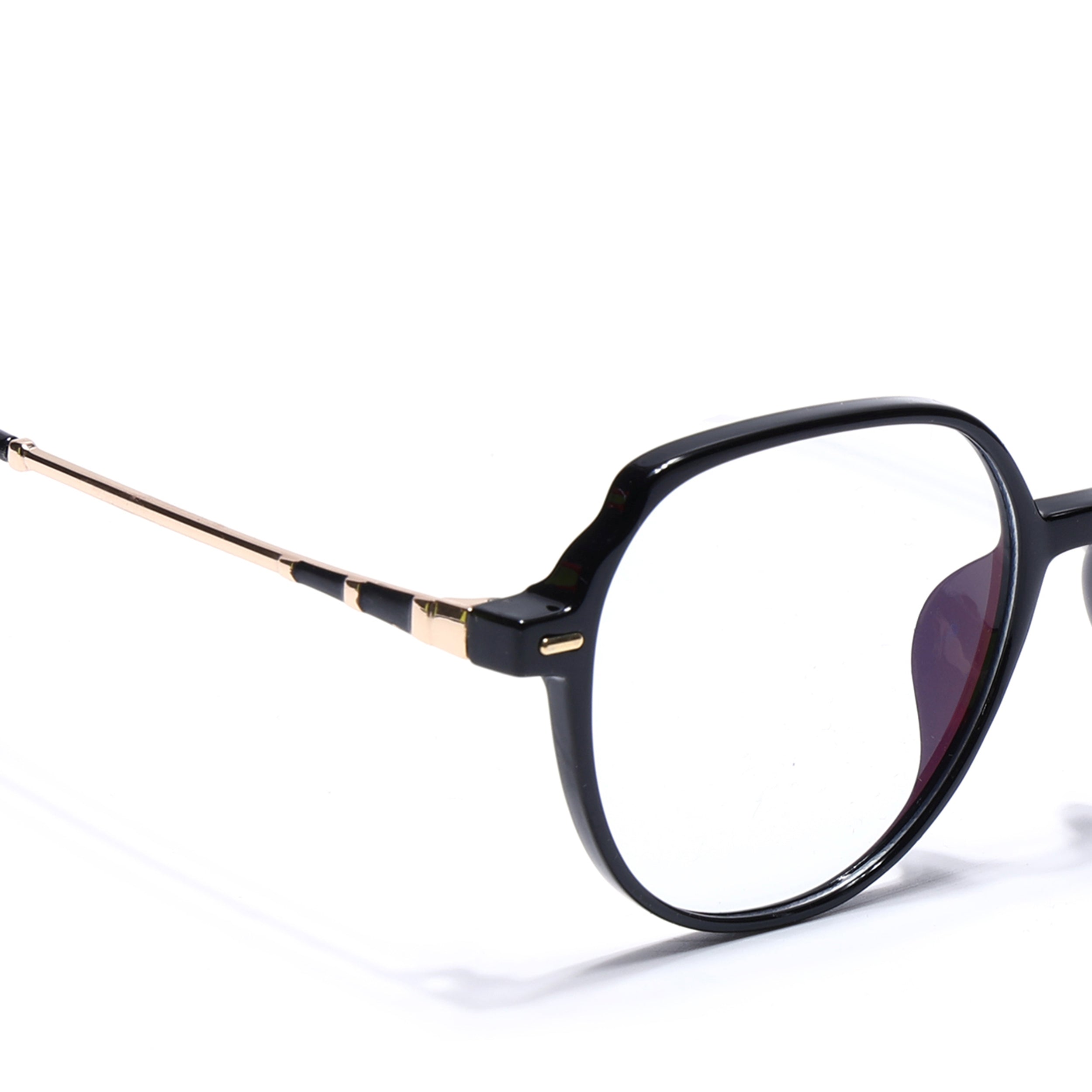 Voyage Glam Shine Black Square Eyeglasses for Men & Women (TR83027MG4678-C5)