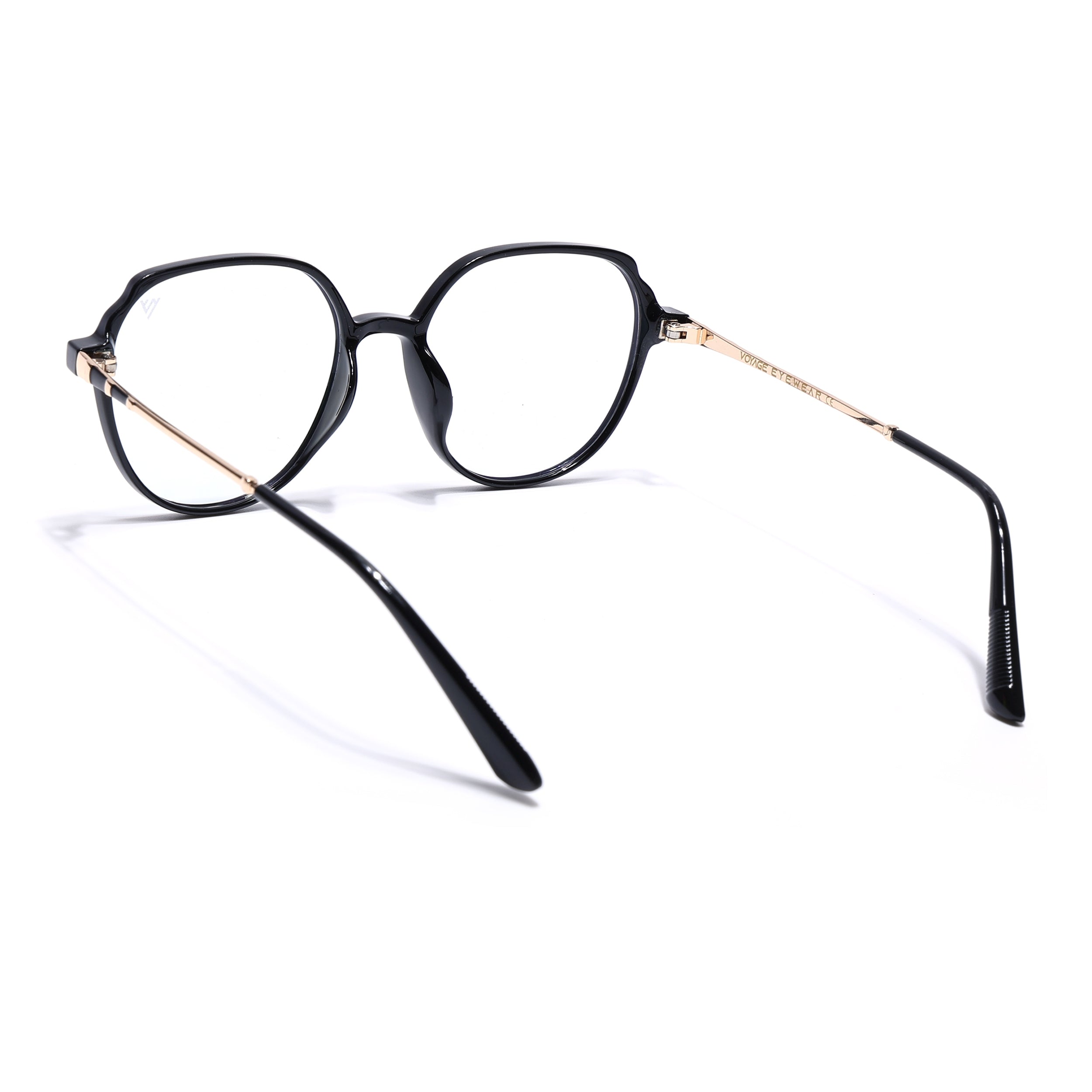 Voyage Glam Shine Black Square Eyeglasses for Men & Women (TR83027MG4678-C5)