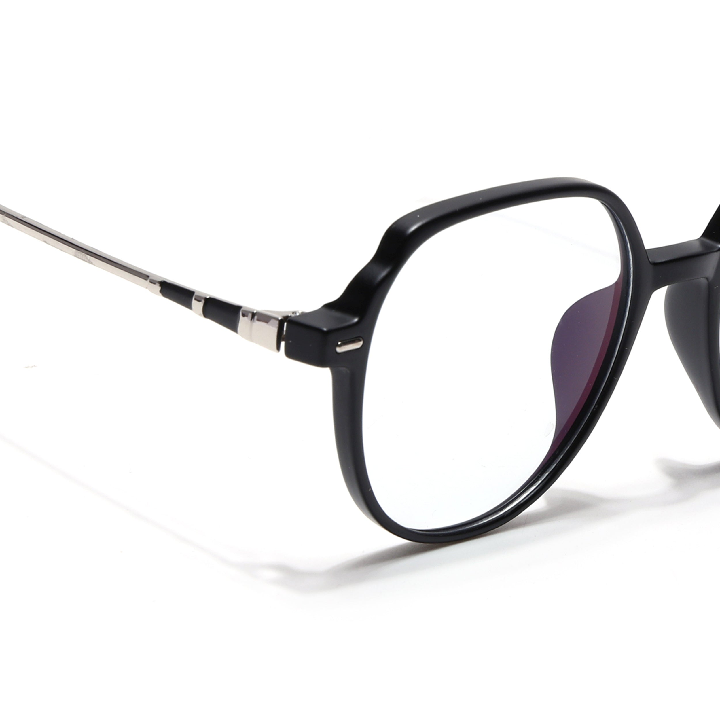 Voyage Glam Matt Black Square Eyeglasses for Men & Women (TR83027MG4679-C6)