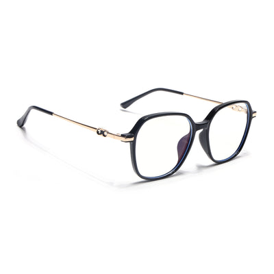 Voyage Glam Shine Black Square Eyeglasses for Men & Women (TR83036MG4834-C1)